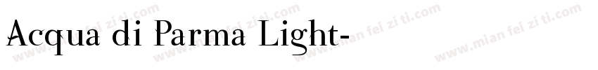 Acqua di Parma Light字体转换